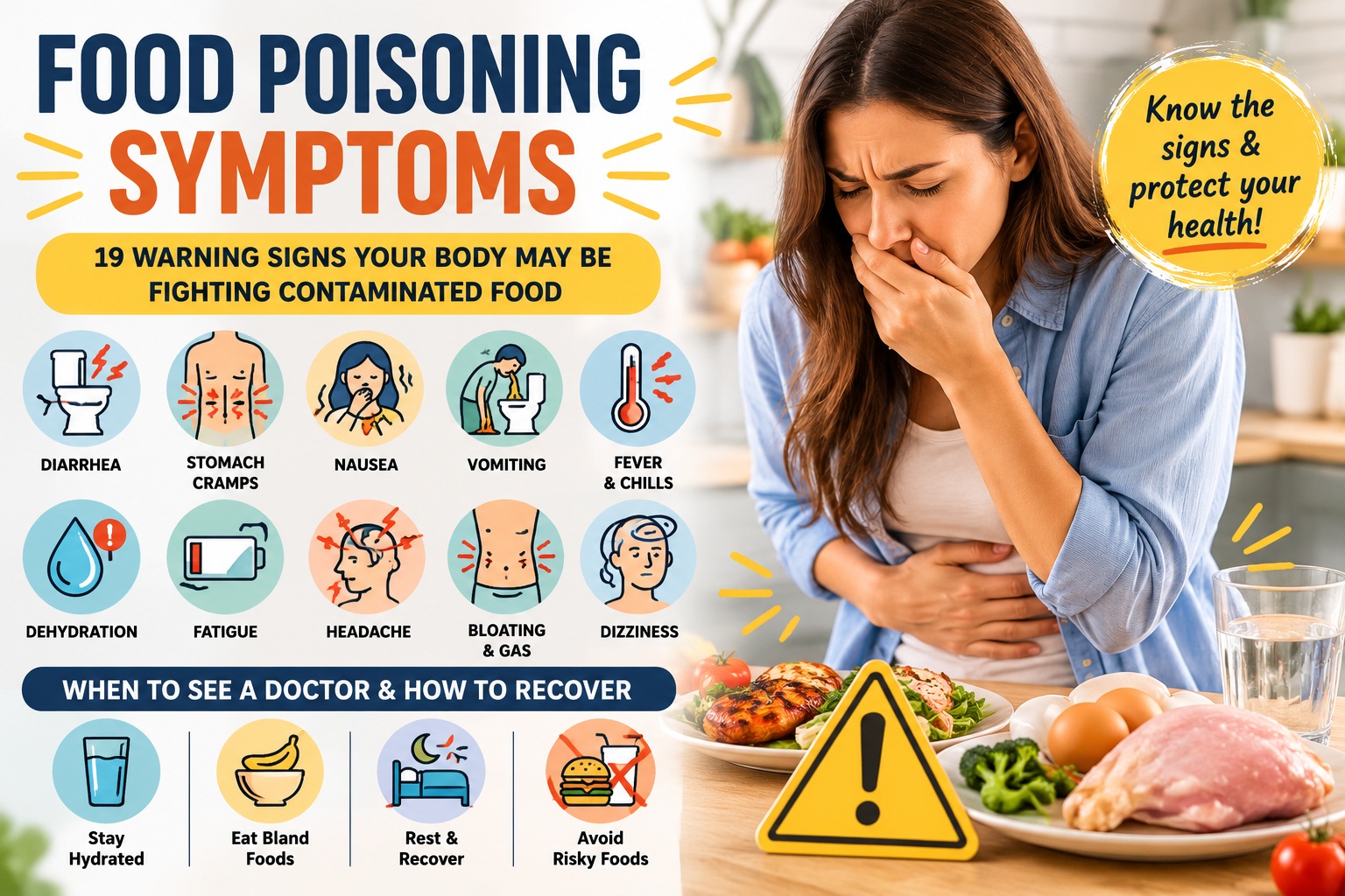 Food Poisoning Symptoms: 19 Warning Signs Your Body May Be Fighting Contaminated Food